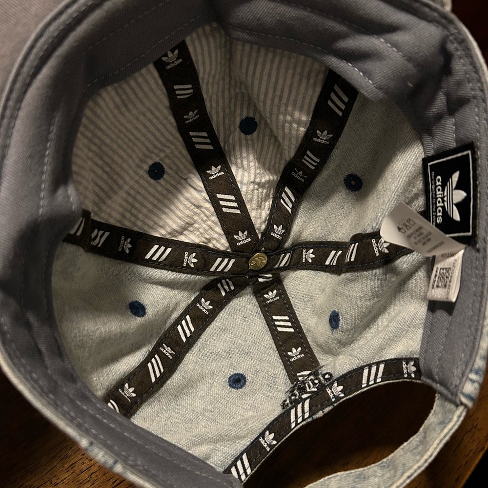 Adidas Washed Denim Cap with Black Logo - Picture 7 of 12